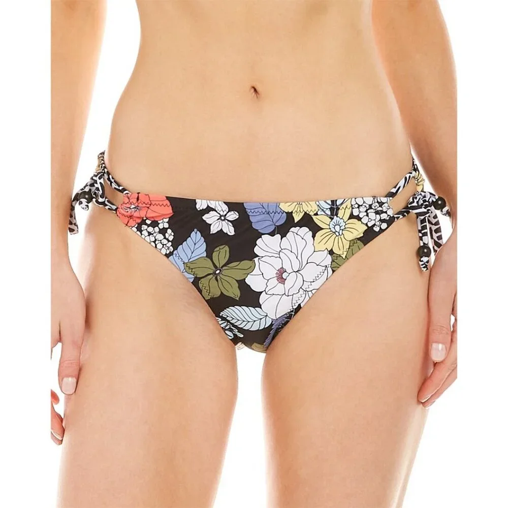 NWT Jessica Simpson Floral Print Bikini Bottom, Size Medium
